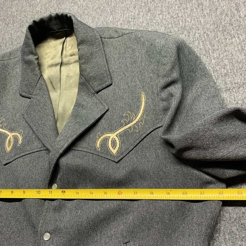 VTG Mesquite Niver Western Wear Western Yoke Snap Button Blazer Vintage Mens 44R